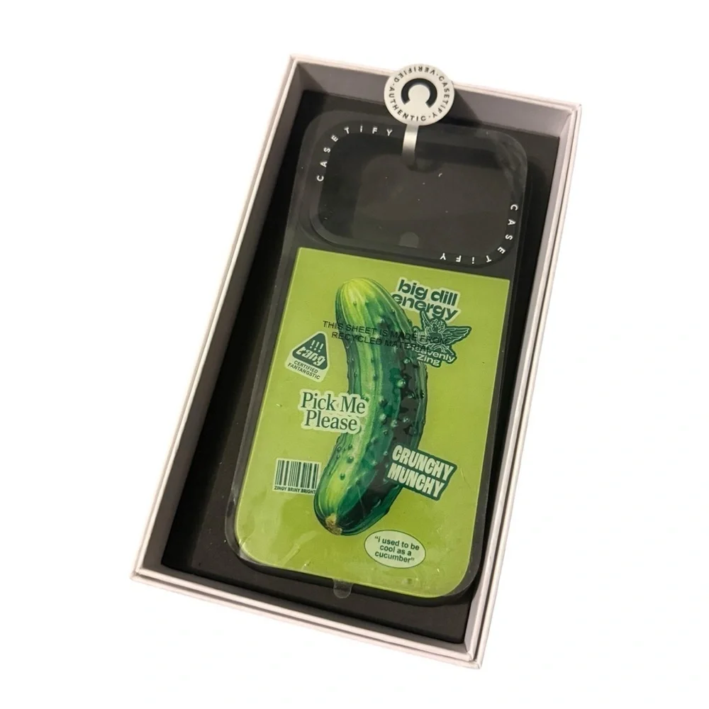 Casetify Funny Cucumber Pickle iPhone 17 Pro Case NIB